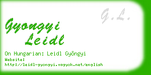 gyongyi leidl business card