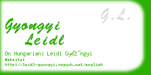 gyongyi leidl business card